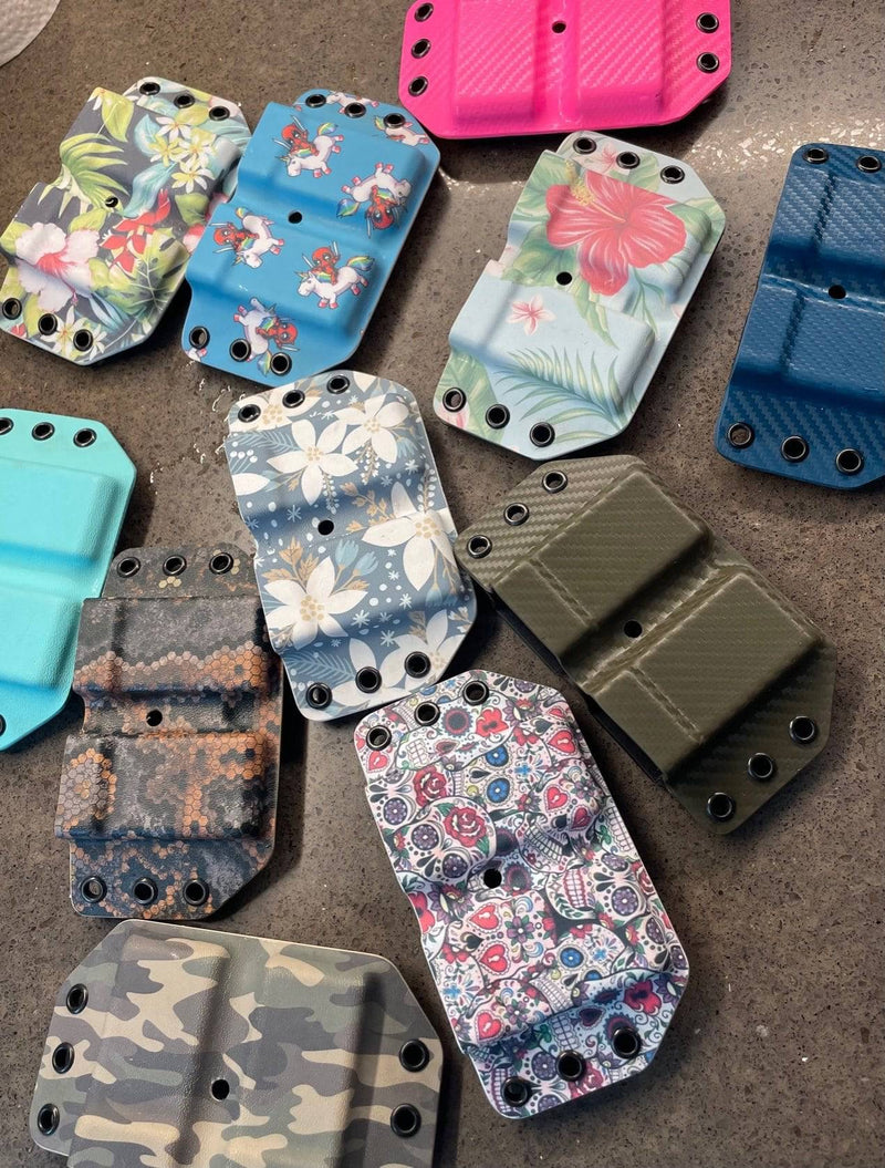 Kydex OWB Double Pistol Magazine Carrier - Double Stack 9/40/357 - Zero 28 Customs LLC - Kydex Gun Holsters and gear